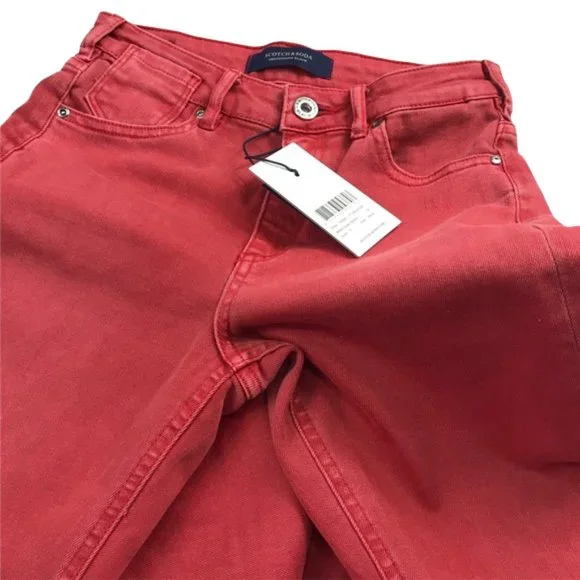 Scotch & Soda Women’s Red Cropped Boot Cut Jeans Size 26 - Picture 4 of 8